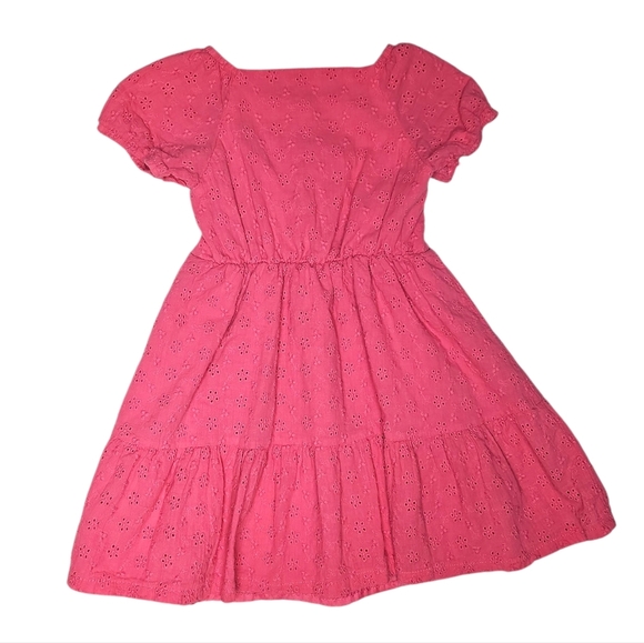 Tahari Girl Size 5 Pink Eyelet Dress - Picture 3 of 4